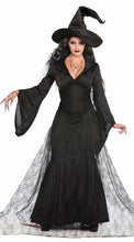 Load image into Gallery viewer, Renaissance Spider Witch Costume Black
