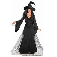 Load image into Gallery viewer, Renaissance Spider Witch Costume Black